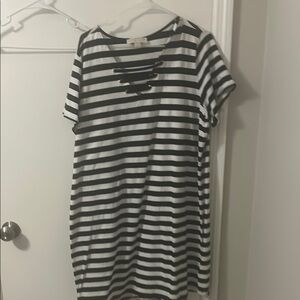 Black and White Striped Dress